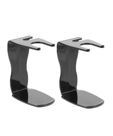 Baluue safety rasier holder stand 2 pieces of plastic-shaving brush holder Razor brush exhibition stand holder wardrobe organizer for men salon hairdresser at home