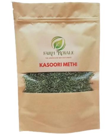 Farm Royale Kasoori Methi||100gm||100% Pure and Natural||Shudh||Handpicked Material||Export quality - Buy Online on GoSupps.com