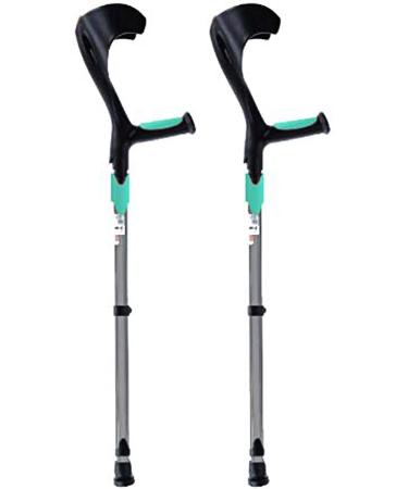 ATHUAHLR LRVTREC Forearm Crutches Adjustable Adjustable Forearm Crutches (1 Pair) of - Lightweight Cuff Crutch - Adjustable Standard and high Adult Anti-Slip Shock Absorber Orange Lightweight Arm Grey