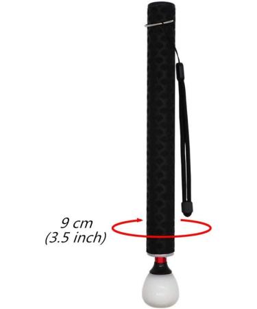 Aluminum Telescopic Blind Cane with Rolling Tip 30 cm-150 cm (12 inch-59 inch) with 2 Tips (Black Handle) - Buy Online on GoSupps.com