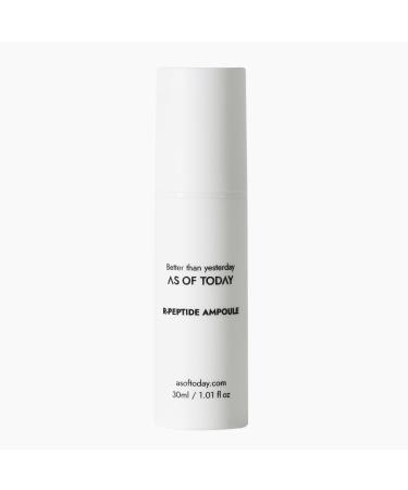 AS OF TODAY R-Peptide Ampoule Serum 1.01 fl oz. 30ml Hydrating Essence for All Types Rejuvenating and Anti-aging Skin Care for Women 1% Concentrated Peptide for Reducing Wrinkles