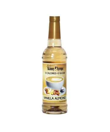 Jordan's Skinny Mixes Sugar Free Vanilla Almond Syrup | Zero Calories Zero Sugar Zero Carbs | For Coffee Tea Lattes | 1 Bottle (750 mL)