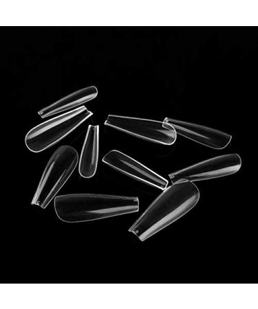 Ballerina Fullsize Clear Artificial Nail Tips - 500 Pieces for Perfect Nail Designs | International Shipping Available - Buy Online on GoSupps.com