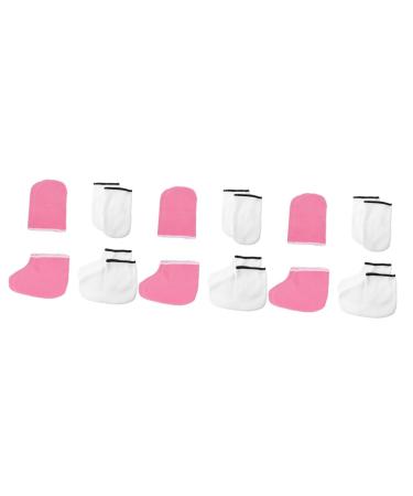 FRCOLOR 12 Pairs Hand and Foot Mask Kutuzov Mikaberidze Paraffin Wax Mittens Cracked Hands Hand Moisturizer Gloves Moisturizing Gloves for Paraffin Bath Manicure Gloves Gel Sokcs Care Sock