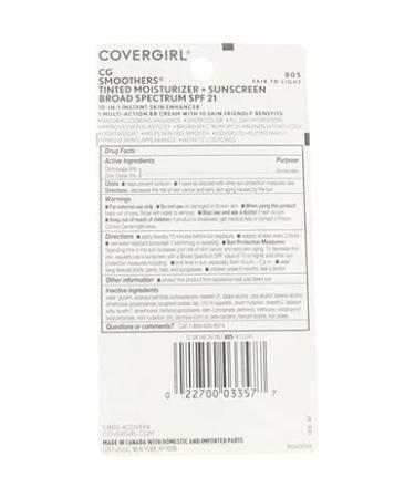 CoverGirl Smoothers Tinted Coverage Fair to Light 805 SPF 21 1.35 oz (Pack of 3) - Buy Online on GoSupps.com