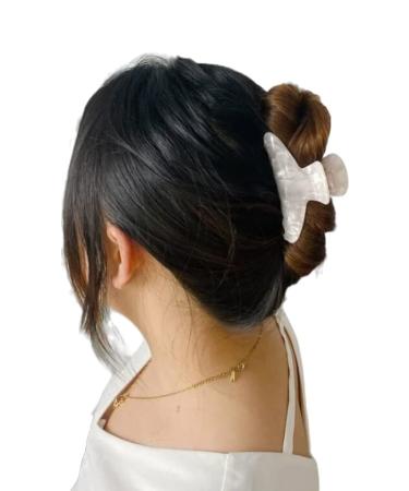 White Marble Claw Clip for Thick/Thin Hair - Stylish & Strong Jumbo Clip for Women/Girls - Buy Online on GoSupps.com