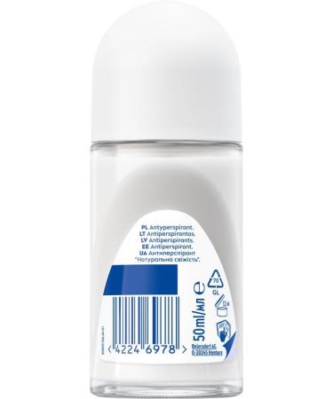  NIVEA NIVEA Black & White Fresh Natural Antiperspirant Ball 2x50ml - Buy Online on GoSupps.com