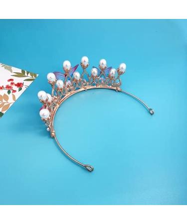 JORCEDI Girls Gold Pearl Butterfly Princess Crown Tiara - Rhinestone Hair Accessory - Buy Online on GoSupps.com