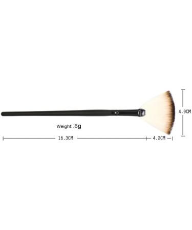 Sector Makeup Brush Professional Wood Handle Powder Brush Smooth Brush for Blush Eye Face Powder Cosmetics Black face powder brush - Buy Online on GoSupps.com