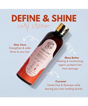 3 Step Curl Routine - Gentle Clarifying Shampoo Deep Conditioner & Curl Cream Combo for Curly & Wavy Hair | Colour Safe Haircare Set (200ml each - Buy Online on GoSupps.com