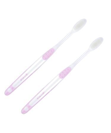 Minkissy 2st delivery toothbrush toothbrush toothbrush for sensitive gums bristle toothbrush pregnant toothbrush children's toothbrush care brush pp clean pink pregnant woman