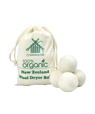 Wool Dryer Balls - Natural Fabric Softener Reusable Reduces Clothing Wrinkles and Saves Drying Time. The Large Dryer Ball is a Better Alternative to Plastic Balls and Liquid Softener. (Pack of 6)