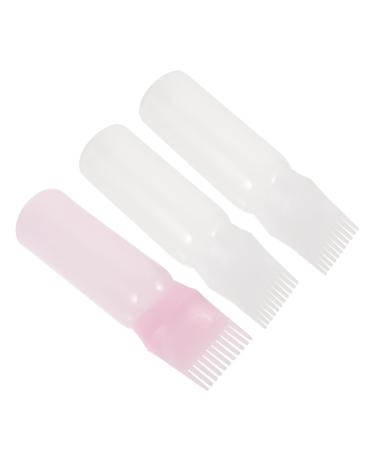 Happyyami Lot De 3 Bouteilles De Coiffure Applicateurs De Teinture Pour Cheveux 250 Ml Plastique L ger Blanc Et Rose Pour Salon Professionnel Et Usage Domestique