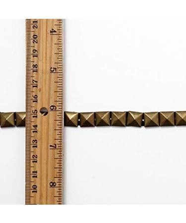 2-Yards 10mm Hot Fix Pyramid Stud Nailhead Trim - Antique Gold Iron-on Trim - Buy Online on GoSupps.com