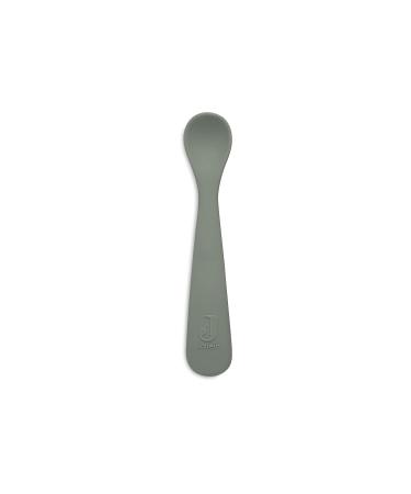 Jollein Feeding Spoon Set of 2 - Silicone Ash Green | Eco-Friendly Baby Utensils for Easy Mealtime - Buy Online on GoSupps.com