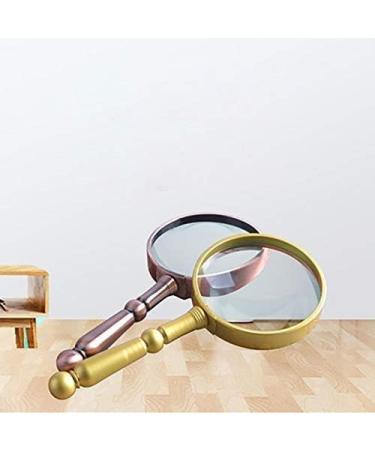 Glass Glass - High-Definition Magnifier High-Magnification Metal Frame Handle Optical Lens Handheld Enlarged Mirror Non-Lighting Old Man Reading Newspaper Mother's Day GIF Made in China - Buy Online on GoSupps.com