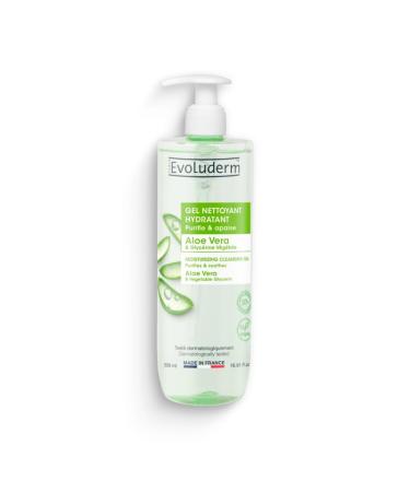 Evoluderm EVOLUDERM - Aloe Vera Moisturizing Cleansing Gel - 500ml - 97% Natural Orignal Ingredients - Vegan