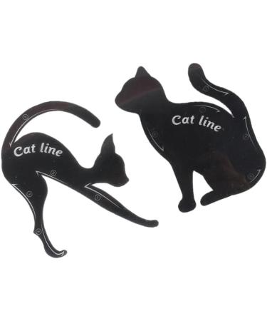 2PCS Cat Eyeliner Template Premium PVC Material Smoky Eyes Makeup Applicators Cat Shaped Eye Liner Guide Stencil Tool For Makeup Beginnereyeliner stencil - Buy Online on GoSupps.com