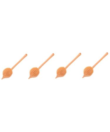 Plafope 4 pieces hammer neck massage device body massage device Roller massage device Handing tools shoulder massager for the woman Abbey Massage stick care Kl ppel TPR soft glue 31x6.5x4cmx4pcs Gelbx4st