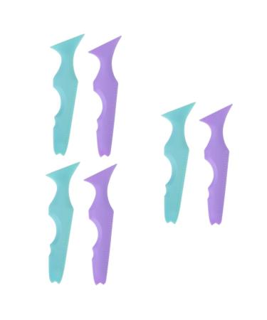 DOITOOL 6 Pcs Silicone Beauty Ruler Eyeliner Pencil Eyeshadow Stencils Plate Eyeliner Guide Stencils Stamp