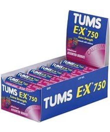 Tums Extra Strength 750 Antacid with Calcium Supplement - 192 Chewable Tablets, Assorted Berries Flavored - Buy Online on GoSupps.com