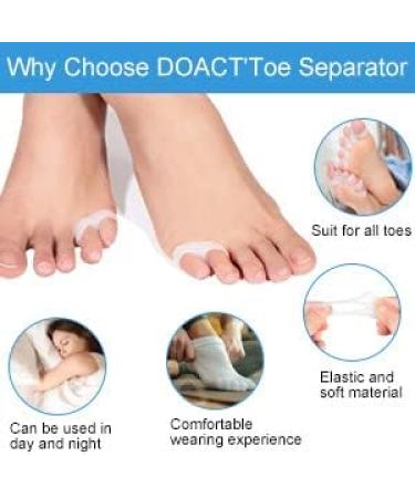 Toe Separator & Hallux Valgus Spreader - Super Soft 4 Pairs for Pain Relief & Pressure Relief - Buy Online on GoSupps.com