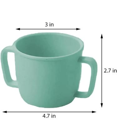 Itoktok 4pcs Toddler Cups - Double Handle Training Cup for Babies & Kids | Bamboo Travel Mug (2 Green/2 Blue) - Buy Online on GoSupps.com
