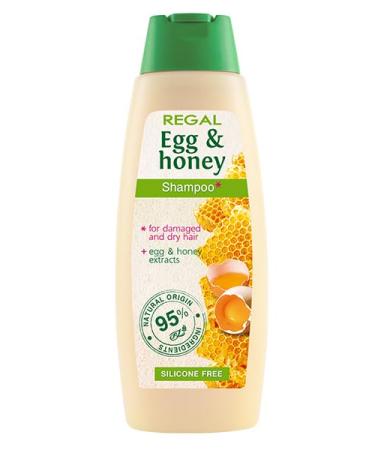 Rosa Impex Shampoo with 95% natural extracts "Regal - Egg and Honey" 400ml