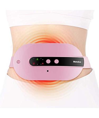 Menstrual Heating Pad, Heating Pad for Back Pain with 3 Heat Levels and 3 Vibration Massage Modes, Portable Electric Fast Heating Belly Wrap Belt,Back or Belly Pain Relief for Women and Girl(Pink)