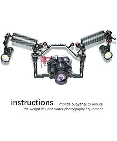 Carbon Fiber Dual Ball Dive Float Arm for Underwater Photography - 55mm*200mm, Buoyancy +220g FA55 Red - Buy Online on GoSupps.com