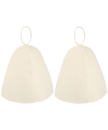 2 pieces sauna hat hate men women Russian sauna hunt saunahut russian banya-cap vaporarium-hat shower cap sauna gifts white