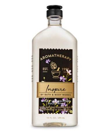 Bath & Body Works Aromatherapy INSPIRE Duo Gift Set - Violet Sandalwood Eucalyptus - Shower Gel 10 oz, Body Cream 8 oz - Buy Online on GoSupps.com