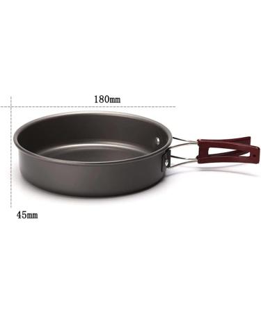 AIROKA Aluminum Alloy Non-Stick Medium Frying Pan - Folding Handle for Camping, Picnic, Hiking - Buy Online on GoSupps.com