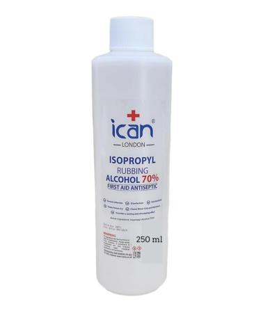 ican london isopropyl rubbing Alcohol 70% First aid Antiseptic Disinfectant/Cleaning Fluid 250ml