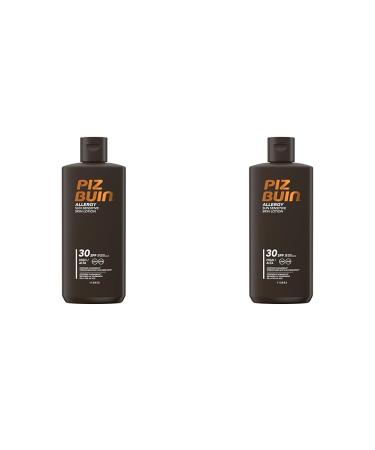 Piz Buin allergy sunscreen with SPF 30 sun protection for sensitive skin waterproof and quick retracting 200ml (pack of 2) 200 ml (2 -pack) sunscreen