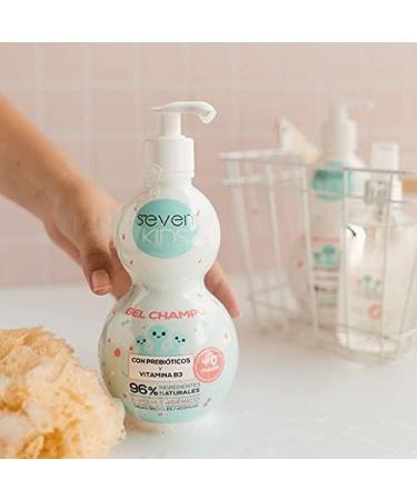 Seven Kids Prebiotic Gel Shampoo with Vitamin B3 that protects the skin against external influences 400ml - Buy Online on GoSupps.com