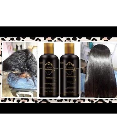 G.Hair Marroquina Brazilian Keratin Treatment 2L | Progressive Brush for Smoothing & Straightening | Volume Reducer | 100% Straight Hair | Free Gifts $30 Value - Buy Online on GoSupps.com