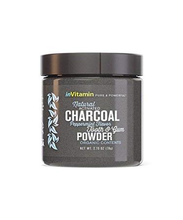 Whitening Tooth Powder with Activated Charcoal for Teeth and Gums (Cool Peppermint) - Safe on Enamel  Detoxifying  Plant-Based and Cruelty Free