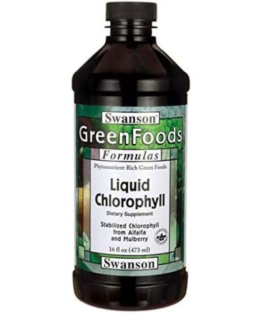 Swanson Liquid Chlorophyll 100mg - 16 fl oz (473ml) | Natural Detox & Energy Boost - Buy Online on GoSupps.com