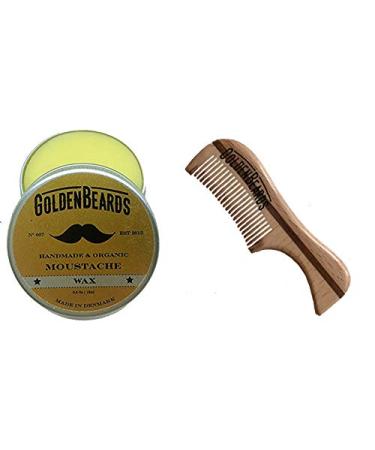 Moustache Wax and Comb an ECO WOOD Comb. Get the BEST Moustache Wax KIT with a 2.9 inch Comb at BEST Price, another LEVEL ordering these Natural products!
