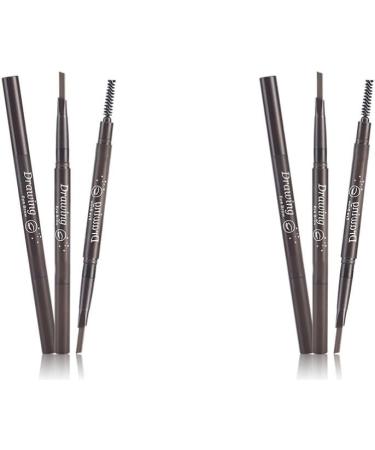 FOMIYES 2pcs 2 1 Eyebrow Pen Eyebrow Makeup Eyebrow Pencil Waterproof Eyebrow Brush Makeup Tools - Buy Online on GoSupps.com