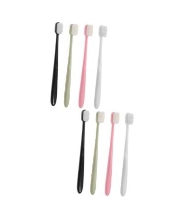 Minkissy 8 pcs soft toothbrush actual travel toothbrush poison ideas toothbrushes gift lide gum care gift idea tooth cleaning tooth cleaning set portable cleaning brush travel pp