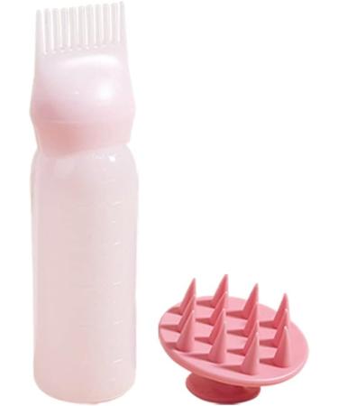 DELITLS Root Comb Applicator Bottle & Scalp Massager Shampoo Brush - Hair Coloring Dye & Treatment Tools (Pink) | International Shipping Available - Buy Online on GoSupps.com