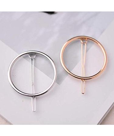 LHKJ Hair Barrette Hollow Circular Double Triangle Loop Clips Metal Hairpin Thick Hair Styling for Girls - Buy Online on GoSupps.com
