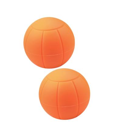 Minkissy 2 pieces fascia ball planar fasciitis foot for feet full body muscle ball massage devices ball for neck body rolling ball back roll yoga 6.1x6.1cmx2pcs orangeex2st