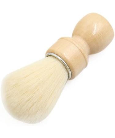 Ruilogod Beige Wooden Handle Beard Shaving Brush - Portable Barber Tool for Men | Premium Shaving Accessories - Buy Online on GoSupps.com
