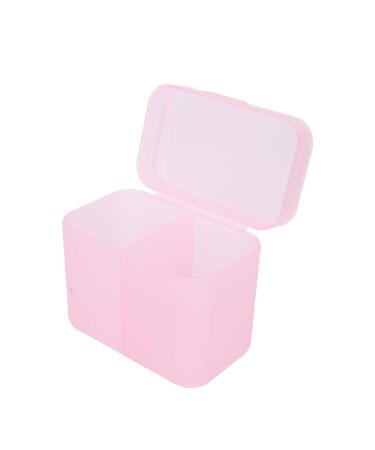 zottel Nail Art Storage Box Empty Nail Art Storage Box Transparent Lid Design for Household Nail Salon Beauty Salon(Pink)