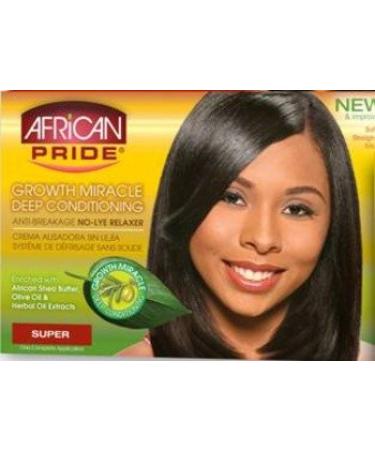 African Pride Olive Miracle Conditioning Anti Breakage No-Lye Relaxer Super
