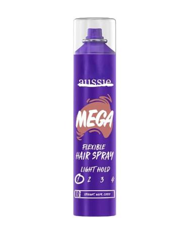 Newly Mega Flexible Hair Spray for Curly Hair Straight Hair and Wavy Hair 10 oz(1 Pack Packaging May Vary)