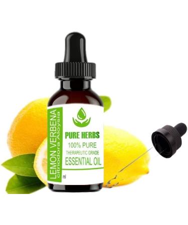 Pure Herbs Lemon Verbena Essential Oil 50ml - Citriodora Aloysia - Aromatherapy - International Shipping - Buy Online on GoSupps.com